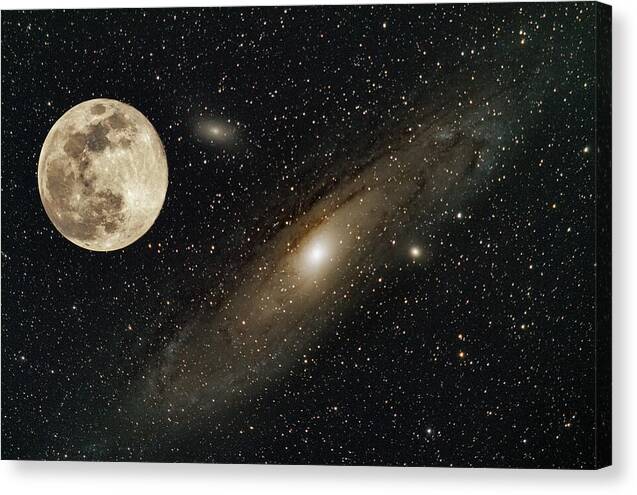 Andromeda and the Moon 1 - Canvas Print