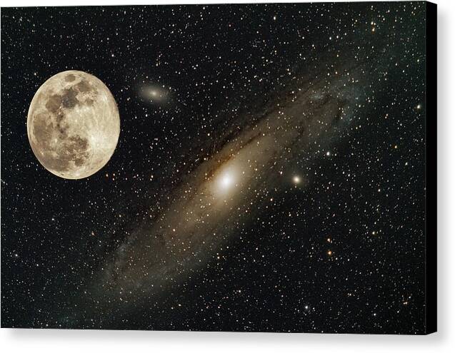 Andromeda and the Moon 1 - Canvas Print