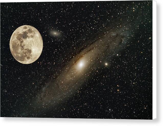 Andromeda and the Moon 1 - Canvas Print