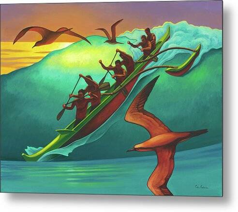 Canoe Drop 1 - Metal Print Metal Print 1ArtCollection