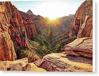 Canyon Overlook Sunset 1 - Canvas Print