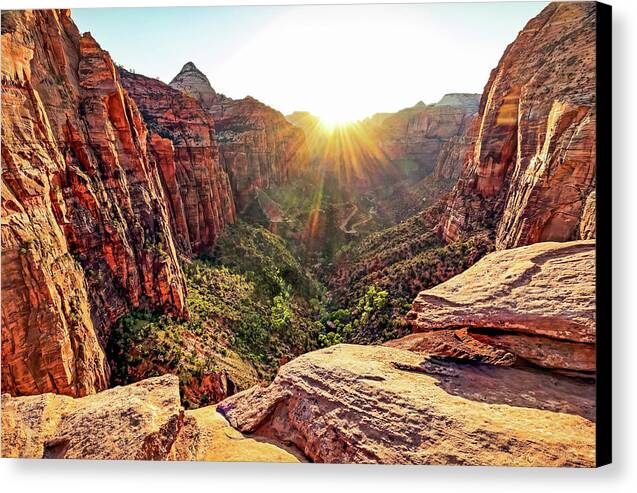 Canyon Overlook Sunset 1 - Canvas Print