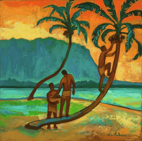 Coconut Pickers 1 - Art Print Art Print 1ArtCollection