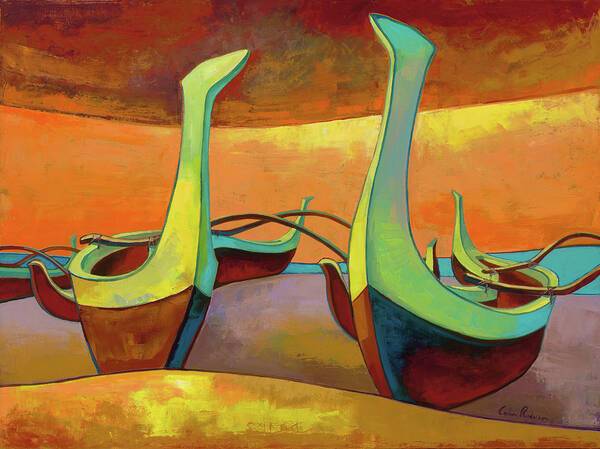 Curvy Canoes 1 - Art Print Art Print 1ArtCollection