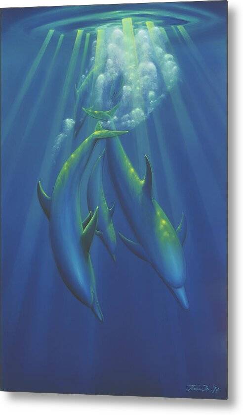 Dance of the Dolphins 2 - Metal Print Metal Print 1ArtCollection