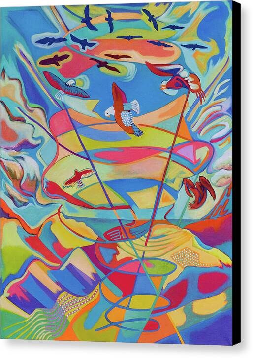 Eagles' Praise - Riding the Waves 1 - Canvas Print