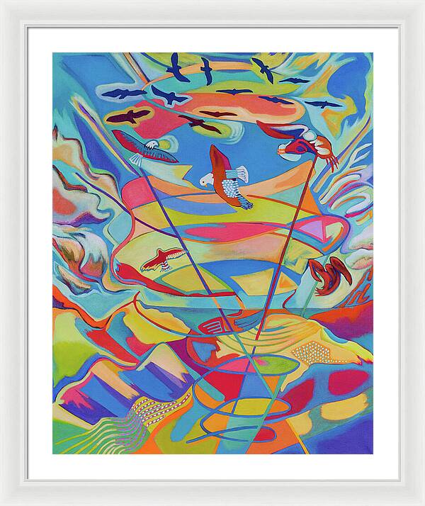 Eagles' Praise - Riding the Waves 1 - Framed Print