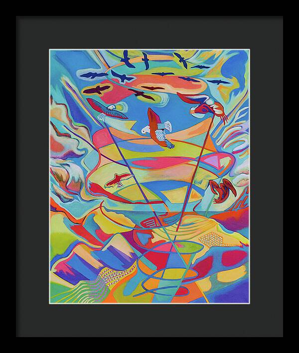 Eagles' Praise - Riding the Waves 1 - Framed Print