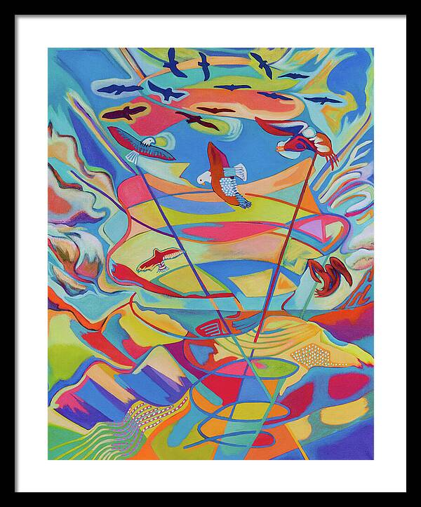 Eagles' Praise - Riding the Waves 1 - Framed Print