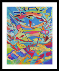 Eagles' Praise - Riding the Waves 1 - Framed Print