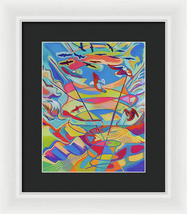 Eagles' Praise - Riding the Waves 1 - Framed Print