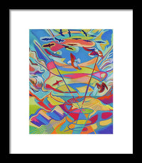 Eagles' Praise - Riding the Waves 1 - Framed Print