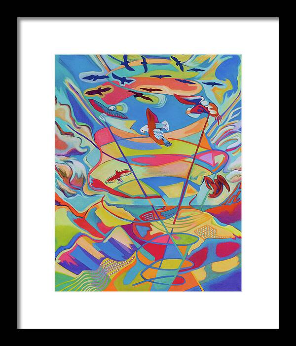 Eagles' Praise - Riding the Waves 1 - Framed Print