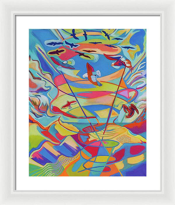 Eagles' Praise - Riding the Waves 1 - Framed Print