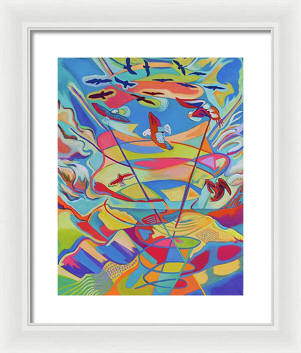 Eagles' Praise - Riding the Waves 1 - Framed Print