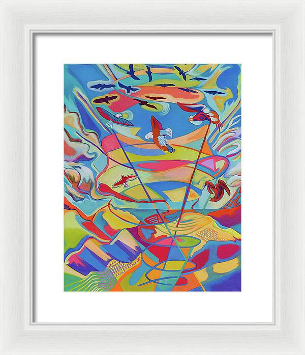 Eagles' Praise - Riding the Waves 1 - Framed Print