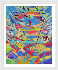 Eagles' Praise - Riding the Waves 1 - Framed Print