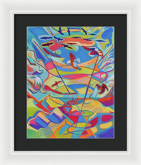 Eagles' Praise - Riding the Waves 1 - Framed Print