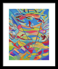 Eagles' Praise - Riding the Waves 1 - Framed Print