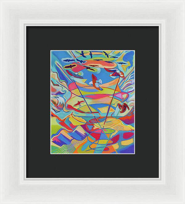 Eagles' Praise - Riding the Waves 1 - Framed Print