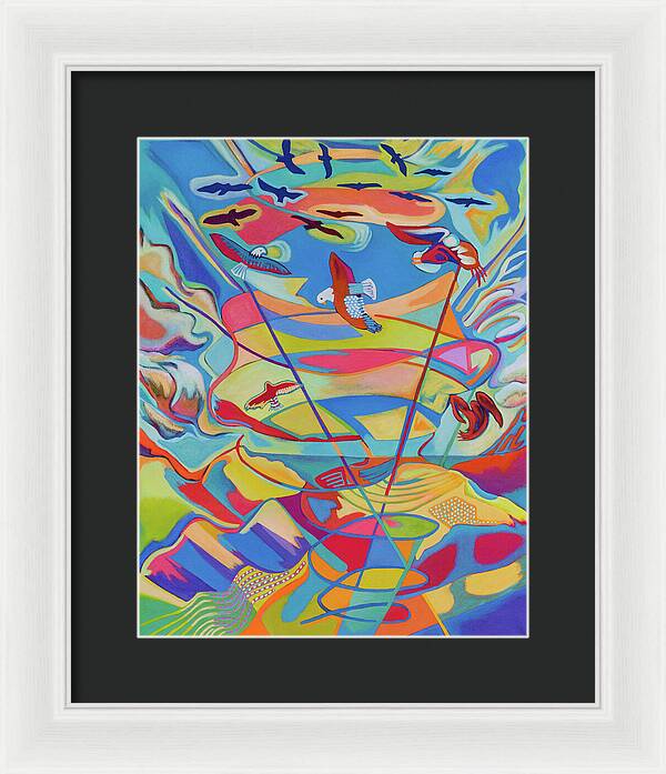 Eagles' Praise - Riding the Waves 1 - Framed Print