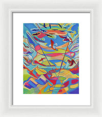 Eagles' Praise - Riding the Waves 1 - Framed Print