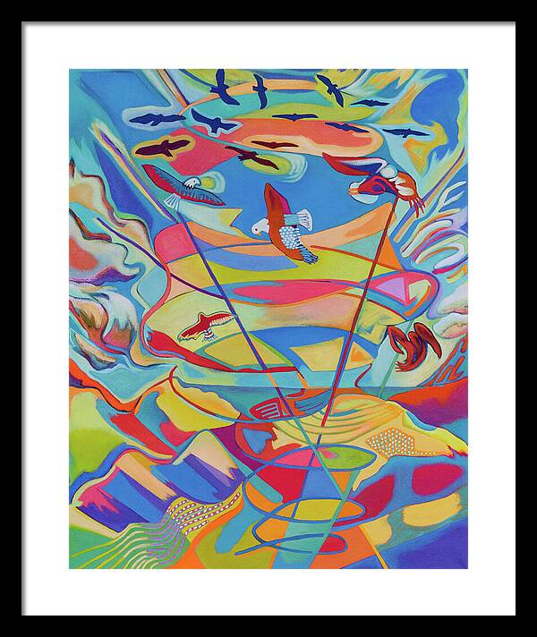 Eagles' Praise - Riding the Waves 1 - Framed Print