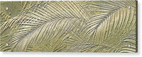 Etched Gold Palms Panorama  1 - Acrylic Print