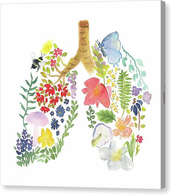 Floral Lungs 1 - Canvas Print Canvas Print 1ArtCollection