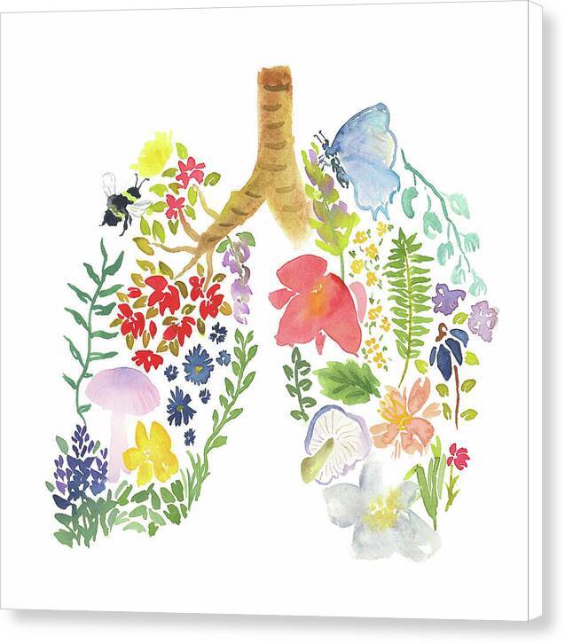 Floral Lungs 1 - Canvas Print Canvas Print 1ArtCollection