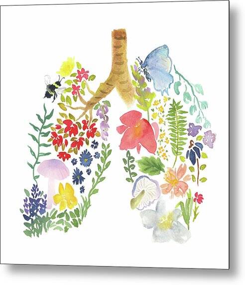 Floral Lungs 1 - Metal Print Metal Print 1ArtCollection