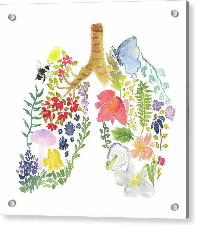 Floral Lungs 1 - Acrylic Print Acrylic Print 1ArtCollection