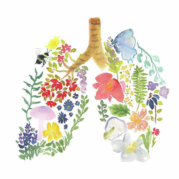 Floral Lungs 1 - Art Print Art Print 1ArtCollection