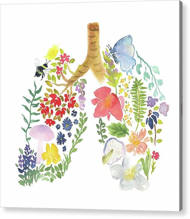 Floral Lungs 1 - Acrylic Print Acrylic Print 1ArtCollection