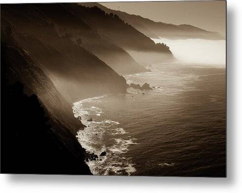 Fog at Big Sur 1 - Metal Print