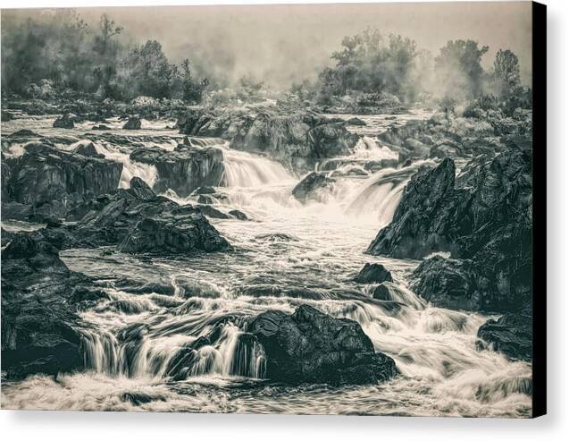 Foggy Falls 1 - Canvas Print