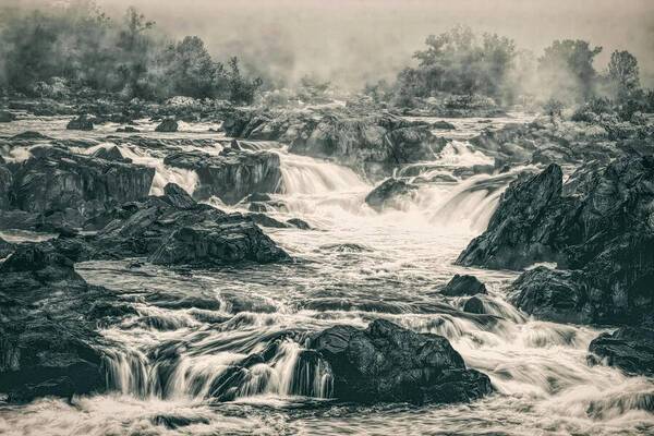 Foggy Falls 1 - Art Print