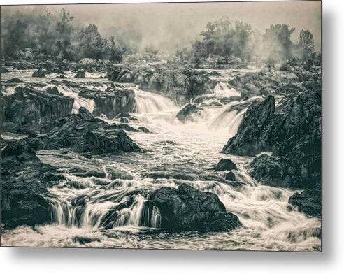 Foggy Falls 1 - Metal Print