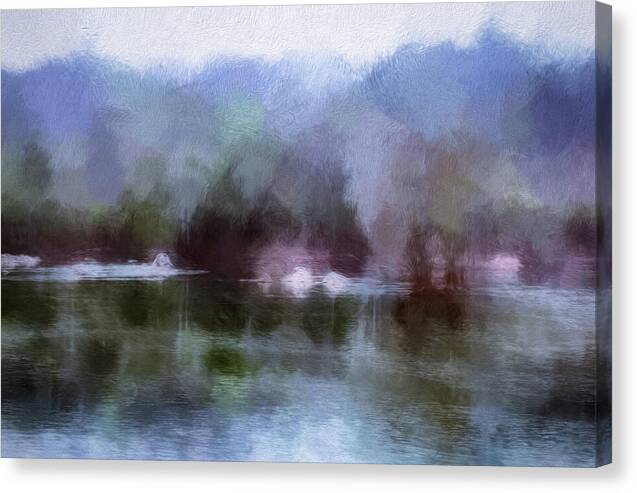 Foggy RIver Landscape 1 - Canvas Print