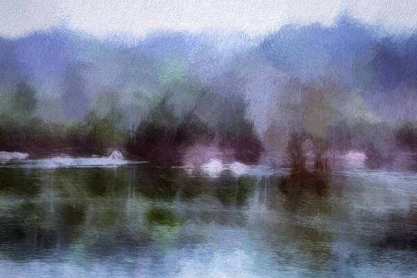 Foggy RIver Landscape 1 - Art Print