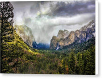 Foggy Yosemite Valley 1 - Canvas Print