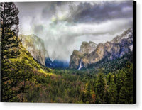 Foggy Yosemite Valley 1 - Canvas Print