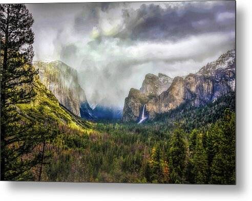 Foggy Yosemite Valley 1 - Metal Print