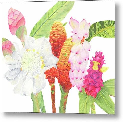 Gingers in Bloom 1 - Metal Print Metal Print 1ArtCollection