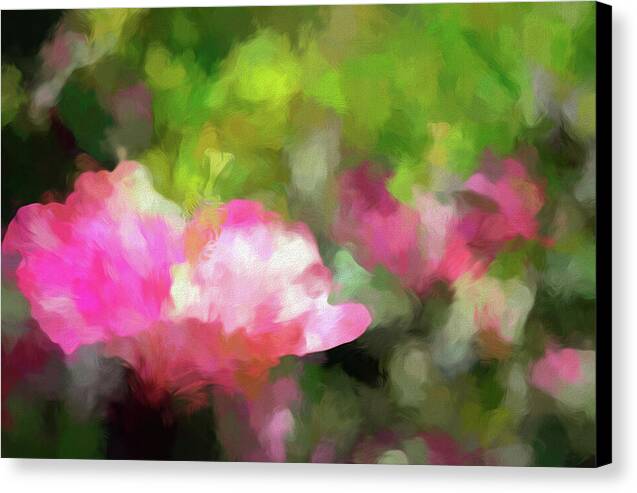 Hibiscus Garden Abstract 1 - Canvas Print