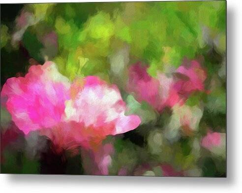 Hibiscus Garden Abstract 1 - Metal Print