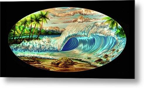 Honu Beach Break 1 - Metal Print Metal Print 1ArtCollection