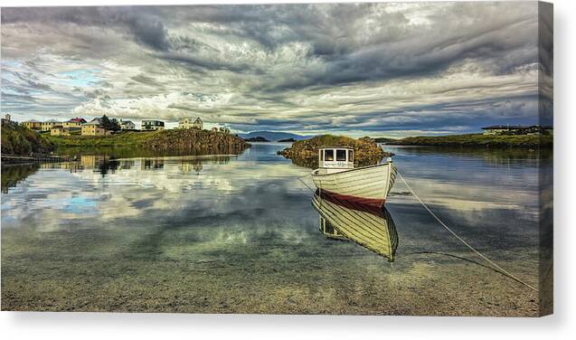 Late Afternoon in Iceland Panorama 1 - Canvas Print