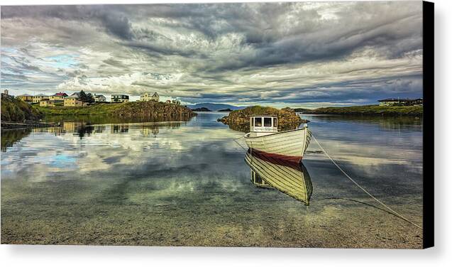 Late Afternoon in Iceland Panorama 1 - Canvas Print