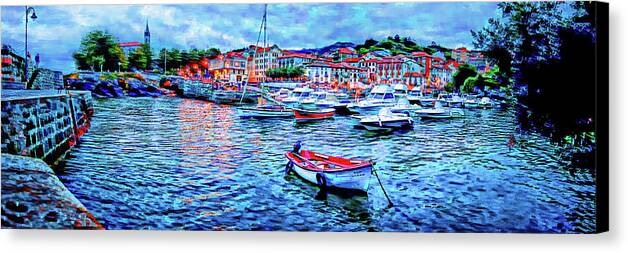 Mundaka Evening Panorama 1 - Canvas Print